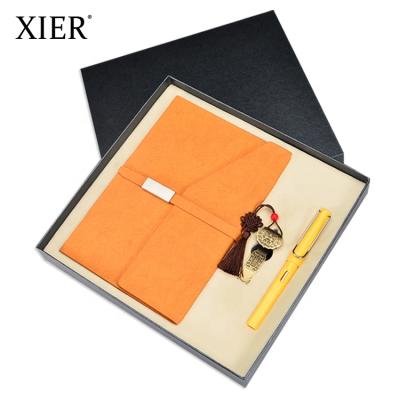 China High Grade New Luxury PU Notebook Pen USB Drive With Gift Box Set Business Promotion Gift A5 Notebook High Quality Set for sale