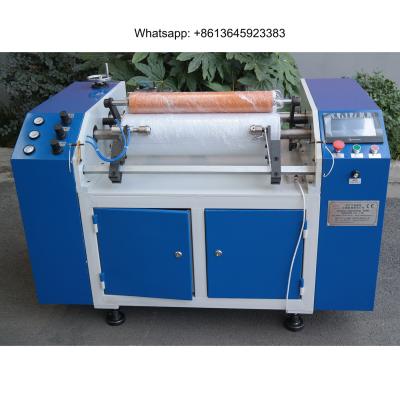 China Food Economic PVC Slitting Film Roll Slitter Semi Automatic PVC Cling Film for sale