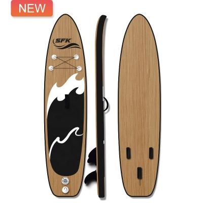 China Drop Stitch Popular Surfking PVC Paddle Board Popular Wooden Inflatable Paddle Surfboard Surfboard for sale