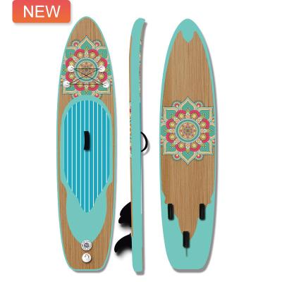 China Surfking Factory Hot Sale Unisex Inflatable Surfing Boards Wooden Paddle Board Stand Up Boards With Customized Logo for sale