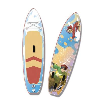 China Latest Design 11ft Double Layer Drop Stitch Unisex Inflatable Paddleboard Surfking Sip Standup Board Isup for sale