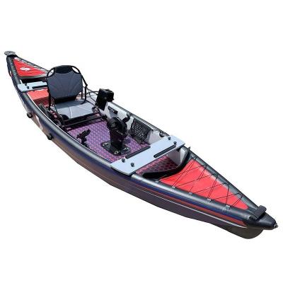 China Wholesale Inflatable PVC+Drop Stitch Foot Pedal Drive System Pedal Inflatable Fishing Kayak for sale