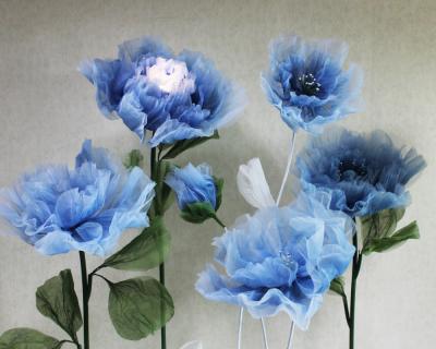 China Hot Sale Automatic Decoration Silk Fabric Artificial Flowers for sale