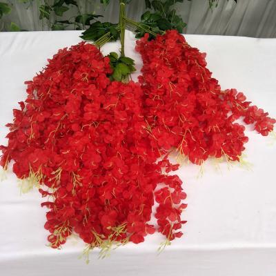 China Cheap Wholesale Silk Artificial Flowers Decoration Hanging Decor Wisteria Flowers for sale