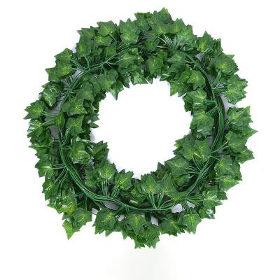 China Tropical Artificial Leaves 12 Sprigs Hanging Ivy Leaf Green Vines Artificial Plants for sale