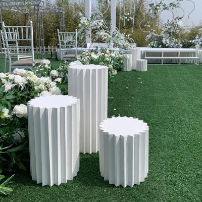 China Decoration Wedding Supplies Party Decorations Table Centerpiece For Parties White Paper Display Pedestals Stand Up Display Racks for sale