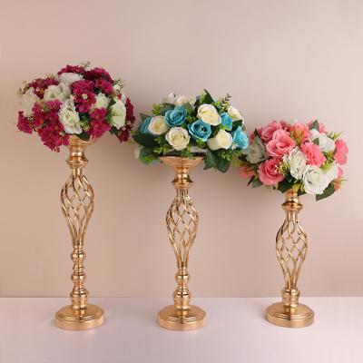 China Wedding Party Decoration Gold Metal Flower Ball Wedding Centerpieces For Wedding Decor Table Centerpiece for sale