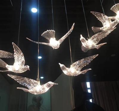 China Wedding Acrylic Light Wedding Stage Light Birds LED Ceiling Decoration Butterfly Wedding Decoration for sale