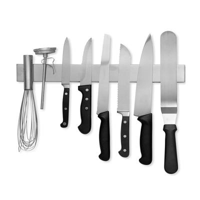 China Best Selling High Quality Single Magnetic Stainless Steel Wall Mounted Industrial Magnet Knife Rack 10 Inches for sale