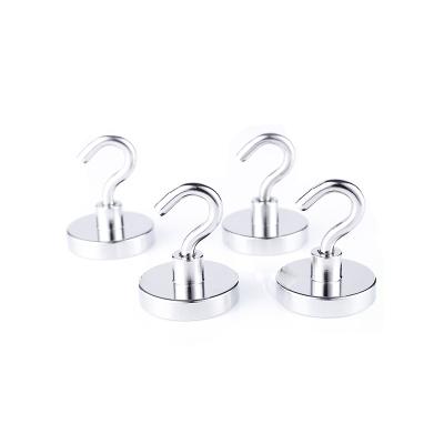 China Super Strong Industrial Magnet Hooks Holder Neodymium Magnetic Pot Fishing Magnet Set Kit Lifting Double Sided Fish Magnet for sale