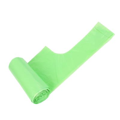 China 100% Eco Friendly Biodegradable Kitchen Compostable Waste Bag With Handle T-shirt Garbage Bag On Roll for sale