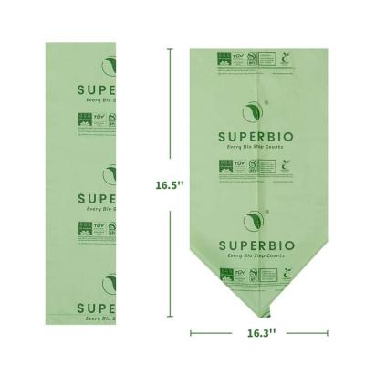 China Superbio 100% Biodegradable and Compostable 2.6 Gallon Biodegradable Plastic Food Garment Bag Compostable Small Drop Bag with OK Compost Certificated for sale