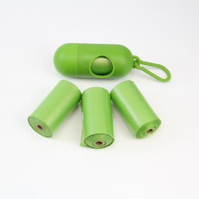 China Sustainable PLA and PBAT 100% Compostable Eco-Friendly Dog Poop Bags With Dispenser for sale