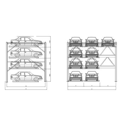 China Competitive Price 4 Post Hydraulic Parking Automatic Underground Auto Stacker Car Parking Lift for sale