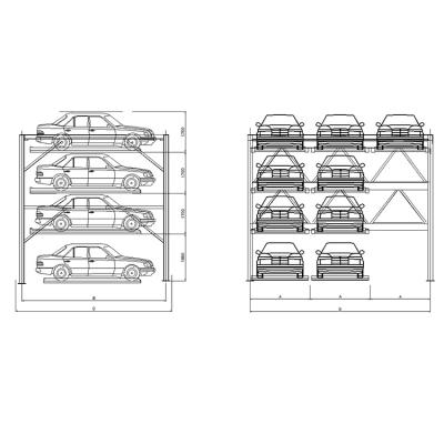 China Good Quality Durable Double Cylinder Auto Car Storage Auto Parking Parking Lift For Sale for sale