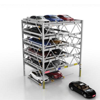 China Fast Shipping Automatic Parking Car Backup Area 13 Low Ceiling 6 Level Parking Lift For Sale for sale