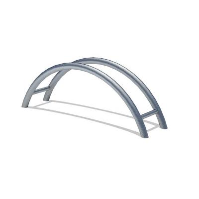 China Eco-friendly Curved Steel Street Furniture Arch Bicycle Stand Wave Bicycle Stand Park Factory for sale