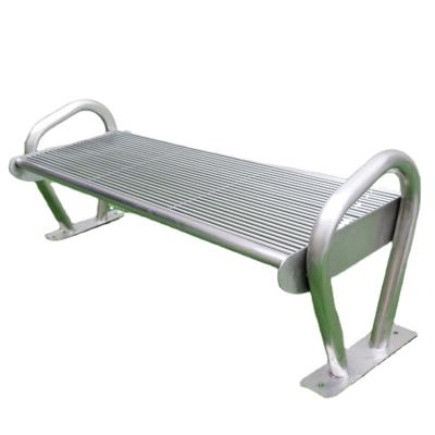 China Modern Design Custom Outdoor Park Benches Backless Stainless Steel Public Bench for sale