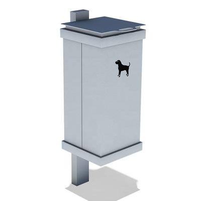 China Outdoor Dog Waste Bin For Garden Pet Waste Station With Lid Dog Poo Outdoor Garbage Bin for sale