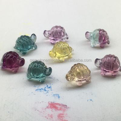 China China 2cm Crystal Mini Turtle Rainbow Fluorite Natural Animal Wholesale Crystal Carvings for sale