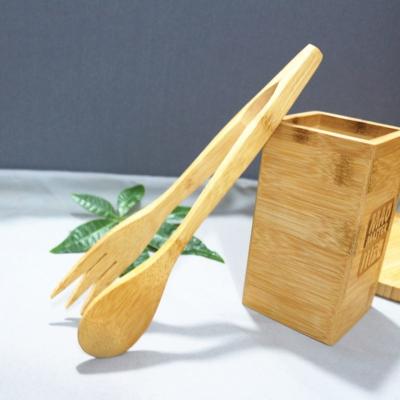 China Eco Friendly Durable Universal Premium Kitchen Food Bamboo Toaster Tongs for sale