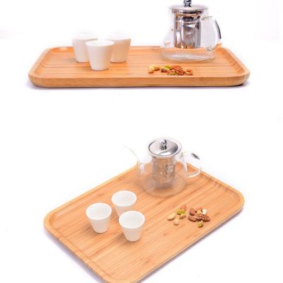 China Japanese style sustainable minimalist multifunctional wooden bamboo serving drink serving tray for sale