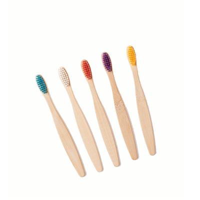 China Disposable Wholesale Biodegradable Natural Eco-Friendly Bamboo Toothbrush For Kids for sale