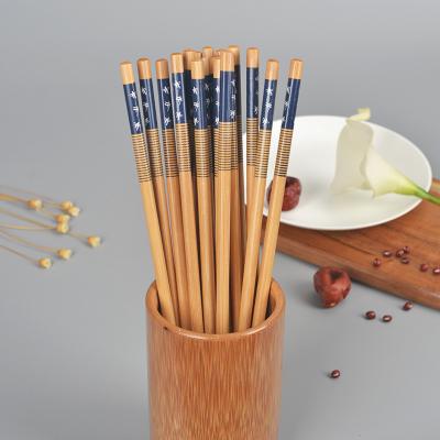 China Wholesale Reusable Pairs Natural Logo Viable High Quality Custom Made Bamboo Chopsticks With Sushi for sale