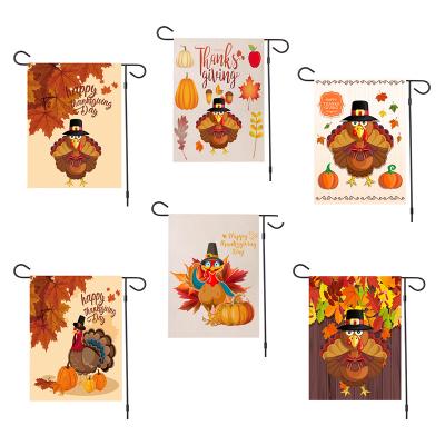 China Outdoor Garden Flag Fall Harvest Decoration Autumn Thanksgiving Yard Decoration Happy Thanksgiving Flags for sale