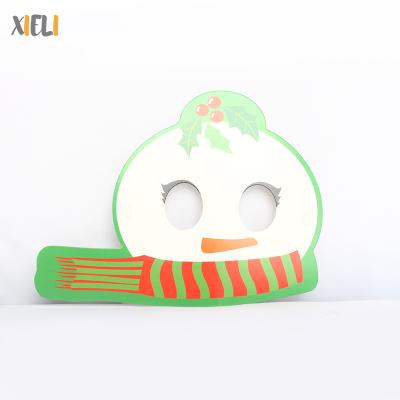 China Trendy Snowman Paper Masks Christmas Theme Party Supplies Kids Birthday Party Backdrops for sale