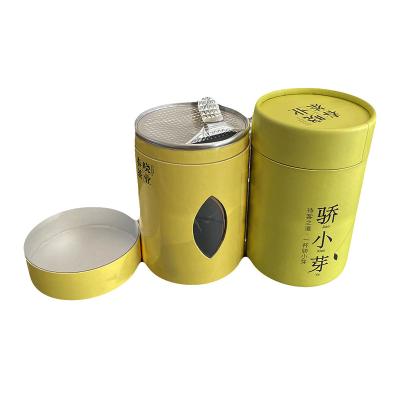 China Food Grade Eco Friendly Biodegradable Tea Coffee Bean Airtight Cylinder Packaging Custom Kraft Paper Tube for sale