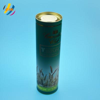 China Recyclable Custom Unique Printed Cardboard Tube Packaging Box For Whiskey Wine Bottle for sale