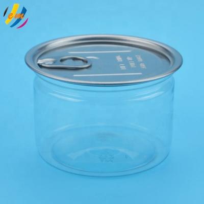 China Canned Food 280ml Clear Plastic Cans For Canned Food for sale