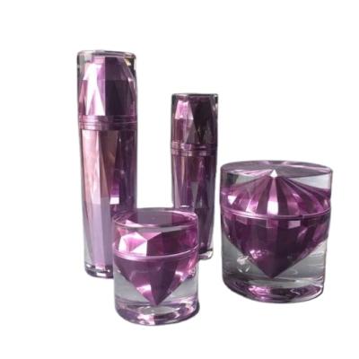 China Factory Recyclable Cream Cosmetic Bottle With Crystal Design for sale