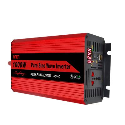 China Pure Off-Grid Sine Wave Solar Panel Power Inverter 1000w 12v 24v 48v 320*146*66mm for sale