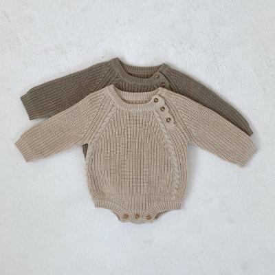 China Anti Shrink Newborn Babies And Boys Knitted Sweater Romper Jumpsuit Spring Autumn Winter Clothes For Toddler for sale