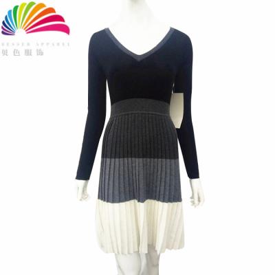 China Factory Supplier Anti-Static Sweater Women Designs Ladies Autumn Knitted Dress for sale