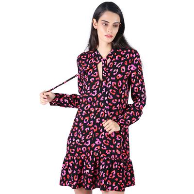 China Wholesale Summer Womens V Neck Anti-wrinkle Factory Floral Print Casual Short Dress for sale