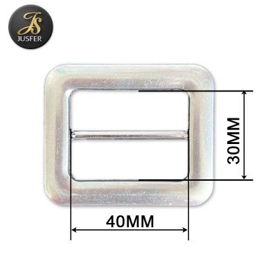 China Buckle For 1.5 Inch Belt Buckle Aluminum White Belt Buckle Manufacturing Supply For Belt Garment Square Buckle for sale