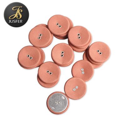 China Dry Cleaning Apparel Retailers Canvas Cover 2 Holes Eyelets Buttons For Clothes for sale