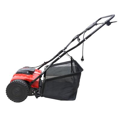 China Good Quality Cylinder Handle 400W 380mm Folding Electric Lawn Mower for sale