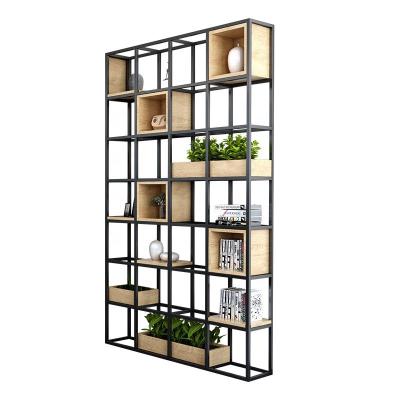 China European Style Iron Floor Expandable Desk Organizer Rustic Cabinet Metal Bookcase for sale