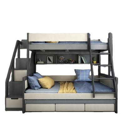 China OEM Home Furniture New Double Decker Single Twin Size Queen Wooden Bunk Beds Solid Wood Children's Bunk Beds for sale