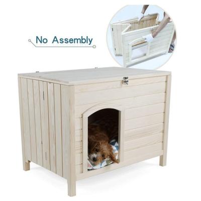 China 2021 Breathable Customized New Design Luxury Indoor Furniture Pet Fashion Wooden Kennel for sale