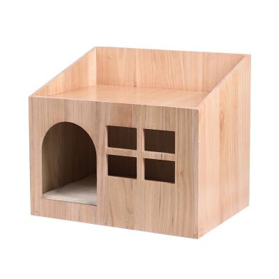 China OEM Breathable Fashion Home Wooden House Cages Cat Dog Kennels With Window for sale