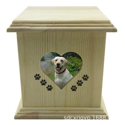 China High quality non-perishable waterproof viable cat urn solid wooden pet urn dog urn can be customized for sale