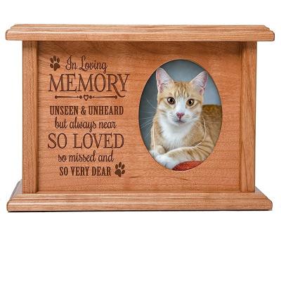 China Viable Chinese Made Wooden Altar Dog and Cat Parent's Ashes Storage Box Photo Frame for Sacrifice for sale