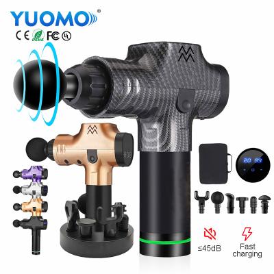 China YUOMO 30 Body Ships Deep Massage Gun Cordless Vibration Tissue Muscle Massage Gun with Rechargeable 24V Battery Massage Gun for sale