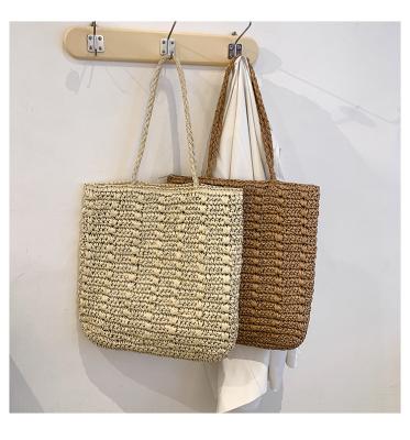 China 2021 new fashion style shoulder bag handbag holiday travel beach bag korean woven rattan bag for sale