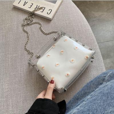 China 2020 Fashion Chains Clear PVC Handbag Jelly Shoulder Bag for sale